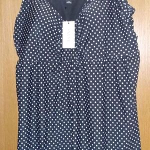 New Avenue Evans 4XL Polka Dotted Swim Dress